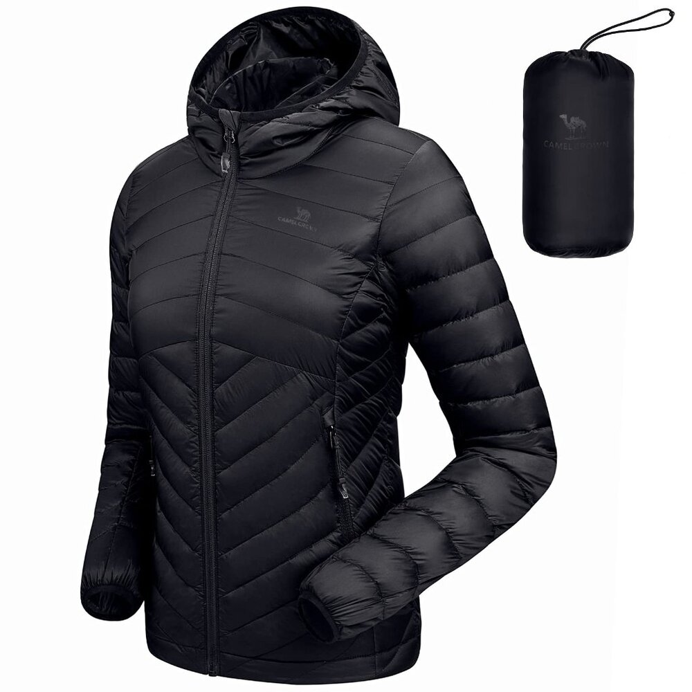 Lightweight Packable Down Puffer Jacket Hooded In… - image 1
